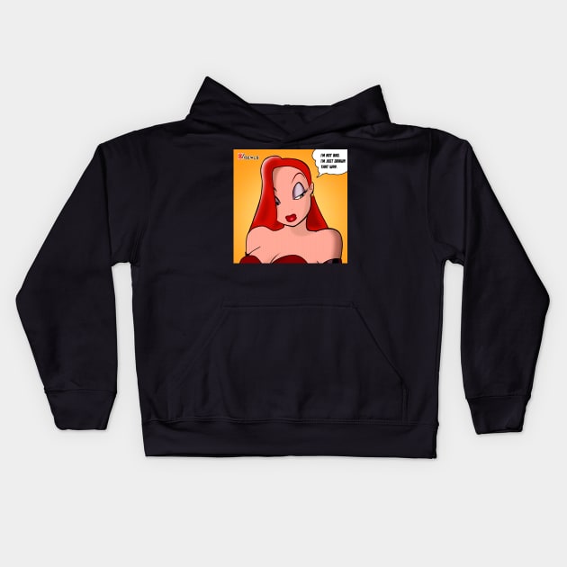 Jessica Rabbit Pop Art Kids Hoodie by Vizewls